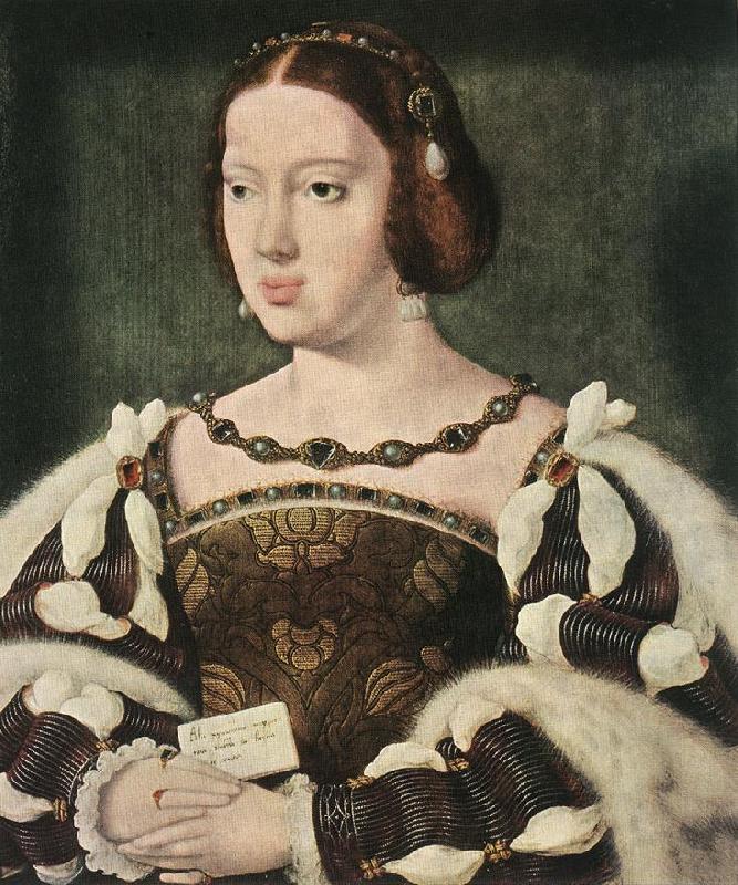 CLEVE, Joos van Portrait of Eleonora, Queen of France  fdg Sweden oil painting art